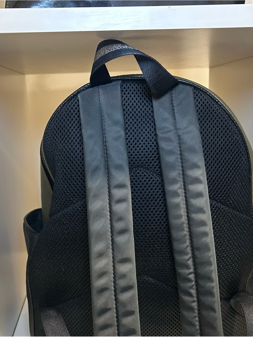Coach Court Color Block Pebbled Leather Backpack
